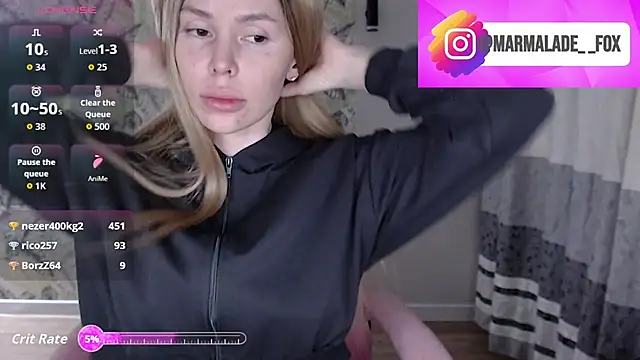 Marmalade Fox online show from April 12, 2026, 5:38 pm