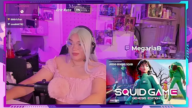 Snapshot of MegariaB chatting on November 4, 2025, 4:16 am MegariaB online show from November 4, 2025, 4:16 am