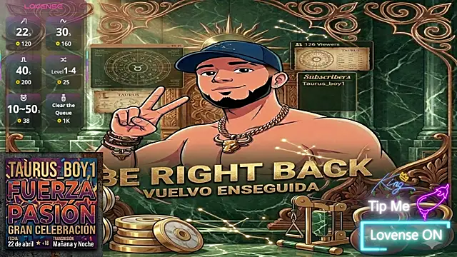 taurus boy1 online show from April 18, 2026, 12:13 am