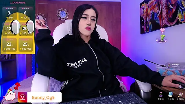 Snapshot of Bunny_O chatting on February 16, 2025, 8:22 pm Bunny O online show from February 16, 2025, 8:22 pm