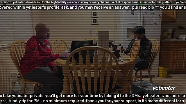 Snapshot of yetieater chatting on January 27, 2025, 12:01 am yetieater online show from January 27, 2025, 12:01 am