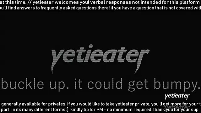 Snapshot of yetieater chatting on June 25, 2026, 8:25 pm yetieater online show from June 25, 2026, 8:25 pm