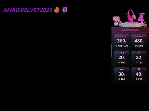 anaisvelvet2025 online show from October 4, 2025, 1:18 am