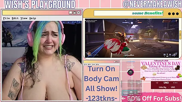 nevermakeawish online show from February 13, 2026, 5:02 pm