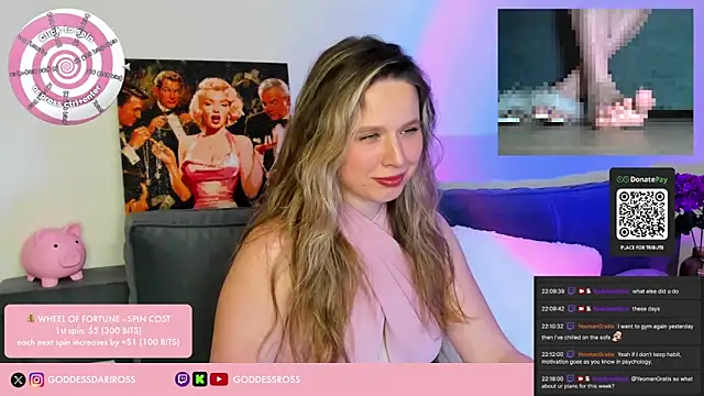 GoddessRoss online show from February 1, 2026, 7:23 pm