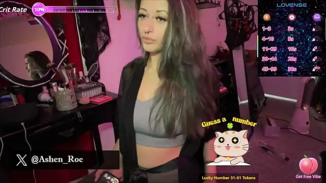 AshenRoe online show from March 7, 2026, 3:17 pm