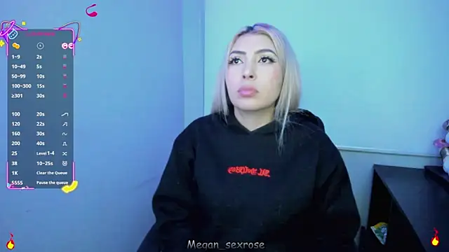 Megan sexrosse online show from April 13, 2026, 3:10 am