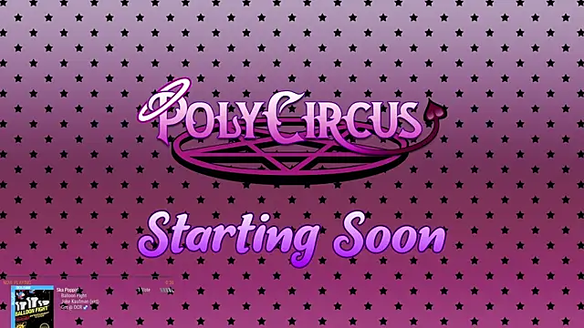 Snapshot of PolyCircus chatting on June 17, 2026, 4:23 am PolyCircus online show from June 17, 2026, 4:23 am