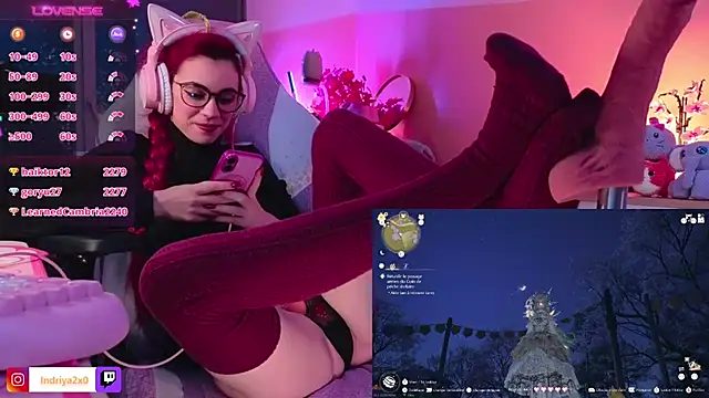 Snapshot of Indriya2x0 chatting on January 9, 2025, 12:03 am Indriya2x0 online show from January 9, 2025, 12:03 am