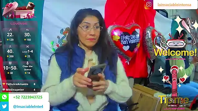LaInsaciableIntensa online show from February 19, 2025, 2:01 am