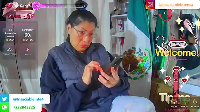 LaInsaciableIntensa online show from March 2, 2025, 1:20 pm