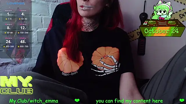 Snapshot of Witch_Emma chatting on October 24, 2025, 8:30 pm Witch Emma online show from October 24, 2025, 8:30 pm
