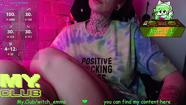 Witch Emma online show from April 1, 2026, 1:52 pm