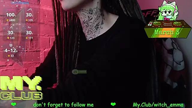 Witch Emma online show from March 3, 2026, 8:21 am