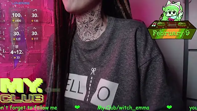 Snapshot of Witch_Emma chatting on February 9, 2026, 7:34 pm Witch Emma online show from February 9, 2026, 7:34 pm