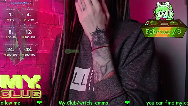 Snapshot of Witch_Emma chatting on February 8, 2026, 7:22 pm Witch Emma online show from February 8, 2026, 7:22 pm