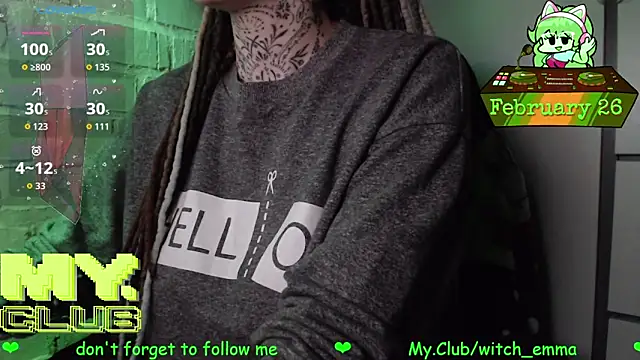 Snapshot of Witch_Emma chatting on February 26, 2026, 9:53 am Witch Emma online show from February 26, 2026, 9:53 am